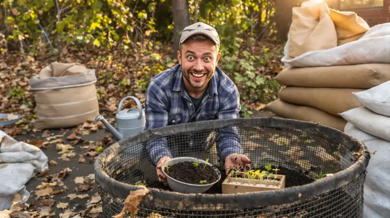 Comment j'ai fabriqué mon propre terreau avec des feuilles mortes pour réussir les semis de printemps