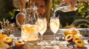 Le mélange pêche blanche et lavande à tester dès le retour des fruits français pour un apéritif pétillant