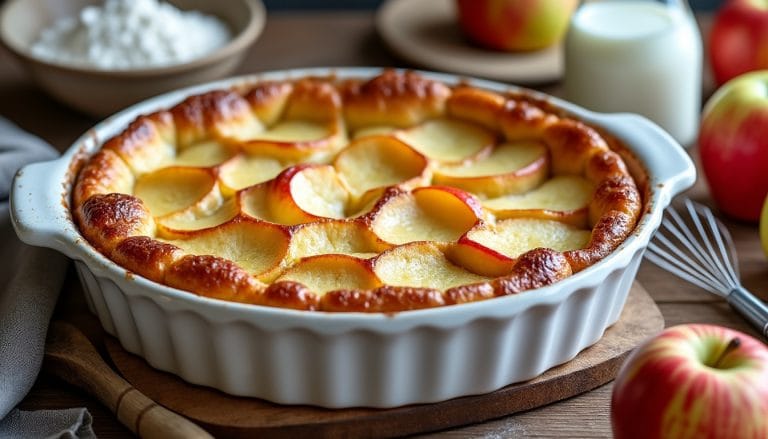 Recette simple et délicieuse du clafoutis aux pommes découvrez une recette simple et délicieuse de clafoutis aux pommes, facile à préparer pour un dessert gourmand et fondant.