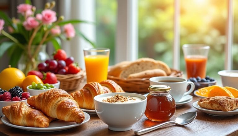 Découvrez tout sur le petit déjeuner continental et ses bienfaits découvrez les secrets du petit déjeuner continental, ses ingrédients typiques et les bienfaits qu'il apporte pour bien commencer la journée.