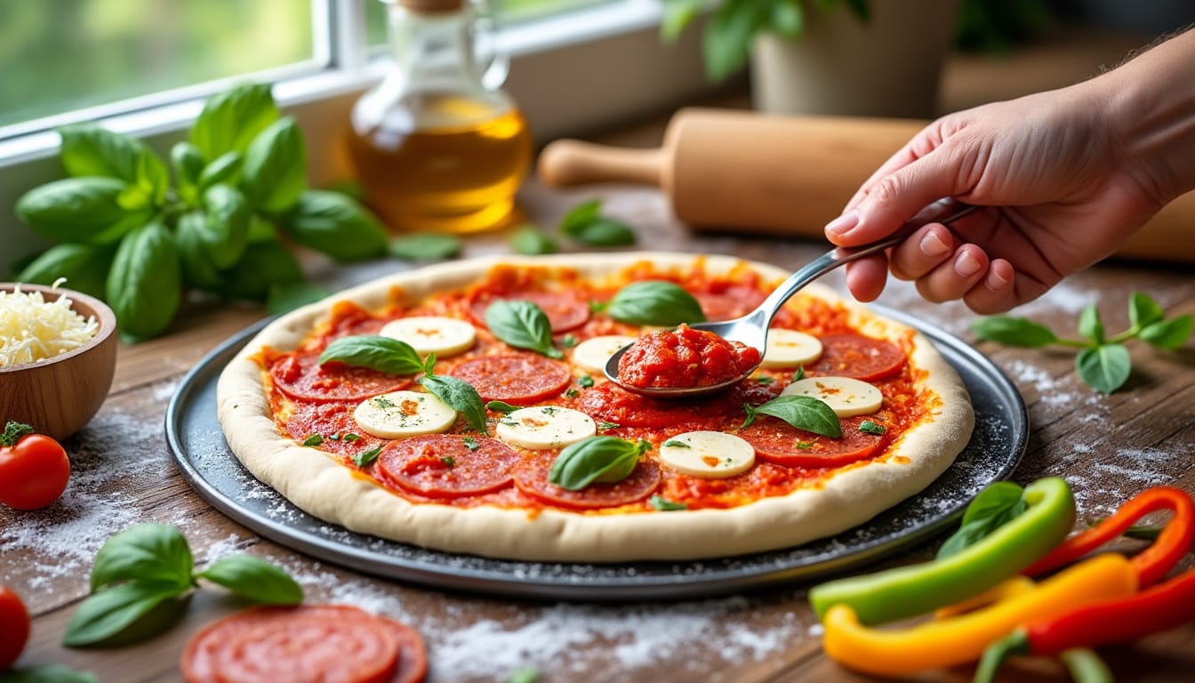 Recette de pizza maison facile avec pâte toute prête découvrez une recette de pizza maison facile à réaliser avec une pâte toute prête. parfaite pour un repas rapide et délicieux en famille ou entre amis.